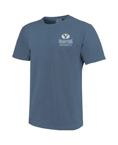 Image One Men's Denim Byu Cougars Hyperlocal Comfort Colors T-shirt In Denim