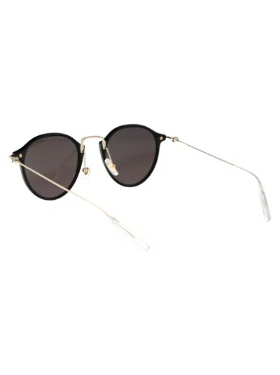 Shop Montblanc Sunglasses In 001 Black Gold Grey