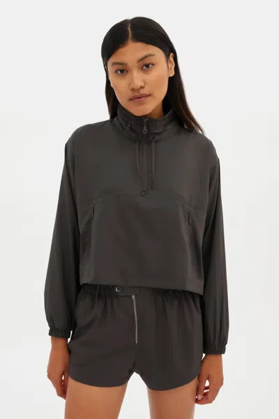 Girlfriend Collective Ash Huddle Half-zip Windbreaker