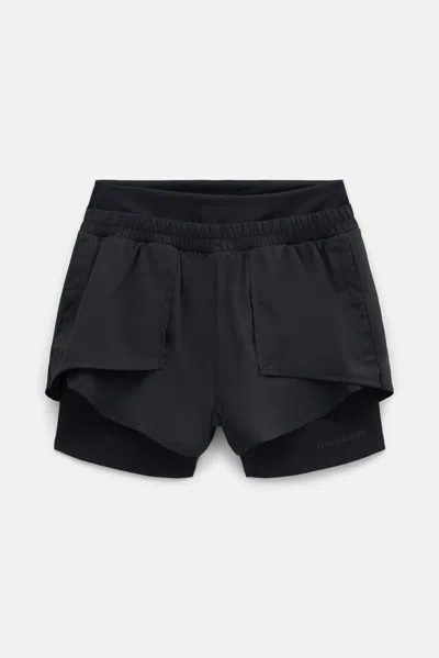 Girlfriend Collective Black Fallon Layered Short