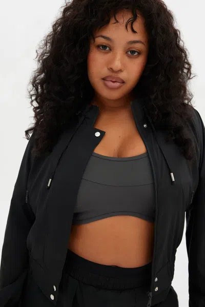 Girlfriend Collective Black Petra Bomber Jacket