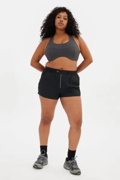 Girlfriend Collective Black Winnie Snap Short