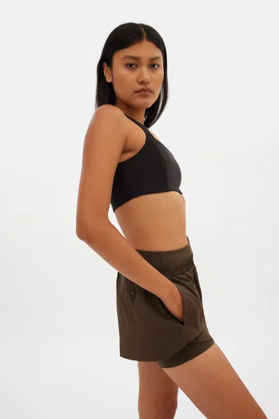 Girlfriend Collective Chestnut Fallon Layered Short