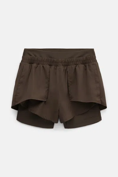 Girlfriend Collective Chestnut Fallon Layered Short