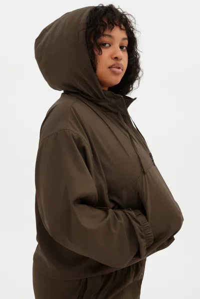 Shop Girlfriend Collective Chestnut Huddle Half-zip Windbreaker