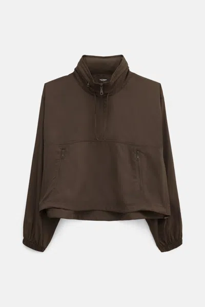 Girlfriend Collective Chestnut Huddle Half-zip Windbreaker