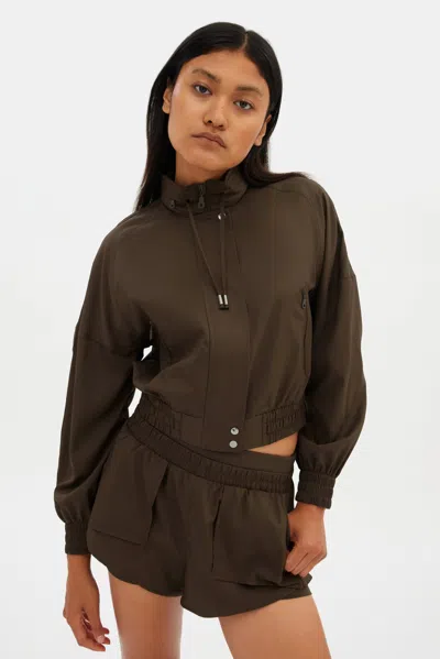 Girlfriend Collective Chestnut Petra Bomber Jacket