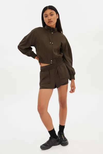 Girlfriend Collective Chestnut Petra Bomber Jacket