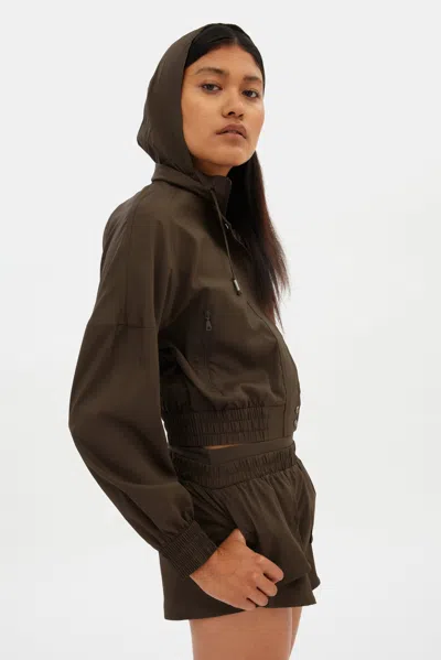 Girlfriend Collective Chestnut Petra Bomber Jacket