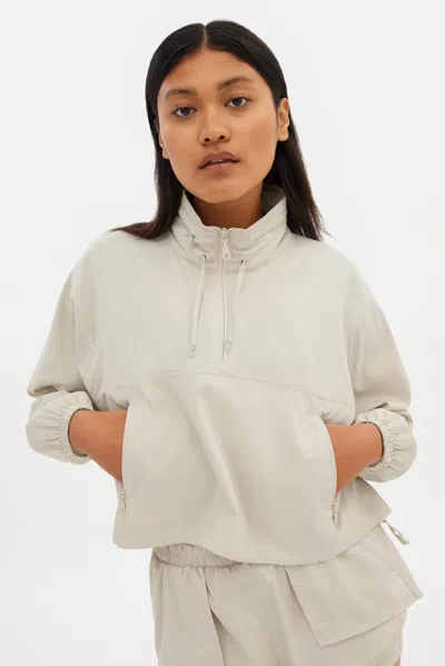 Girlfriend Collective Marble Huddle Half-zip Windbreaker