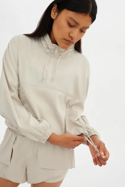 Girlfriend Collective Marble Huddle Half-zip Windbreaker