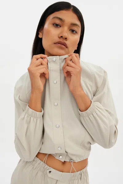 Girlfriend Collective Marble Raquel Snap Front Jacket