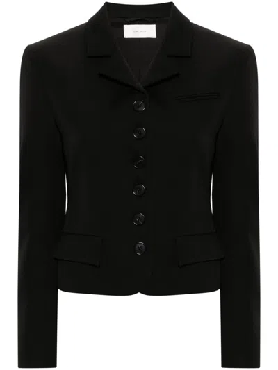 The Row Fletcher Single-breasted Wool Jacket In Blk Black