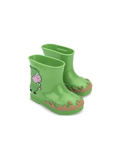 Mini Melissa Welly X Peppa Pig Boots In 绿色