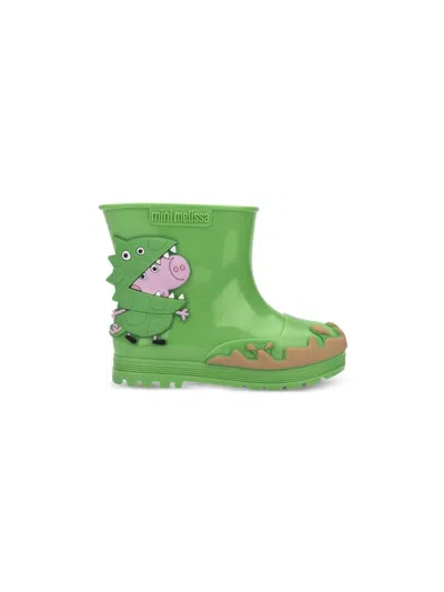 Mini Melissa Welly X Peppa Pig Boots In 绿色
