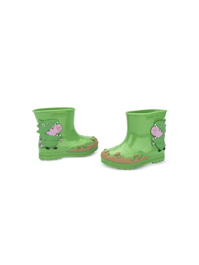 Mini Melissa Welly X Peppa Pig Boots In 绿色