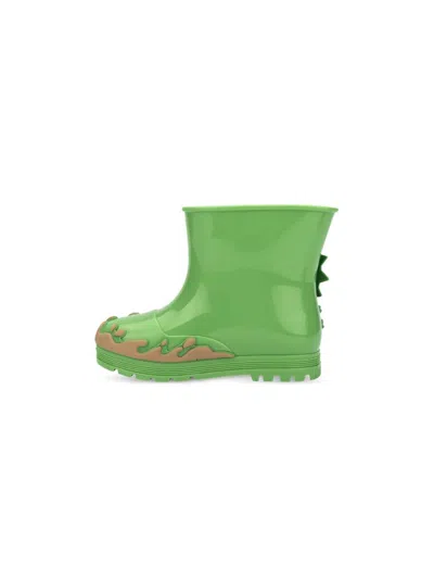 Mini Melissa Welly X Peppa Pig Boots In 绿色