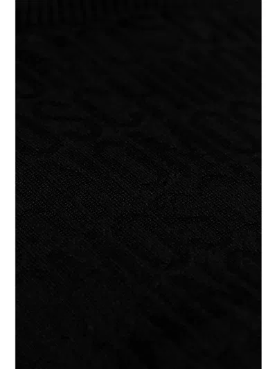 Moschino High-neck Wool Dress In 黑色