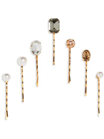 Jennifer Behr Kristel Bobby Pin Set In 金色
