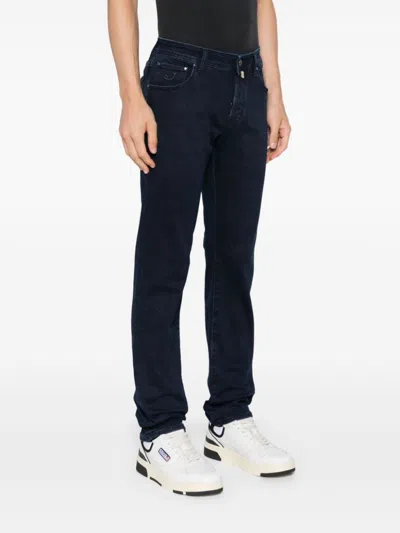 Jacob Cohen Navy Blue Slim Fit Nick Denim In 蓝色