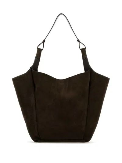 Tod's Medium Suede Tote Bag In 褐色