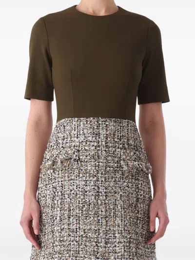 Jason Wu Collection Two-fabric Dress In 绿色