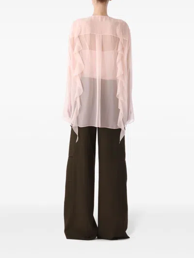 Shop Jason Wu Collection Ruffle-detailing Blouse In 粉色