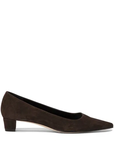 Aeyde Brown Judi Suede Heels In 褐色