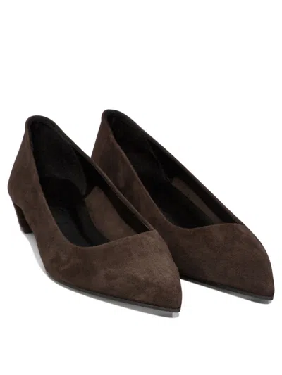 Aeyde Brown Judi Suede Heels In 褐色