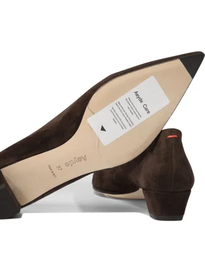Aeyde Brown Judi Suede Heels In 褐色