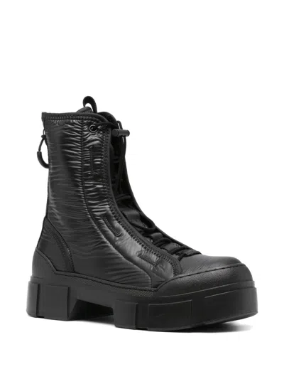 Vic Matie Contemporary Black Ankle Boots With Chunky Sole In 黑色