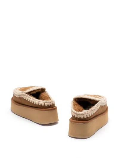 Mou Eskimo Bold Slippers In Brown