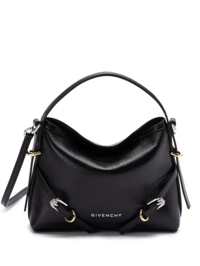 Shop Givenchy Nano Voyou Leather Tote Bag In 黑色