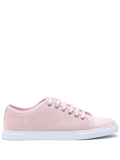 Lanvin Lace-up Low-cut Casual Shoes In 粉色