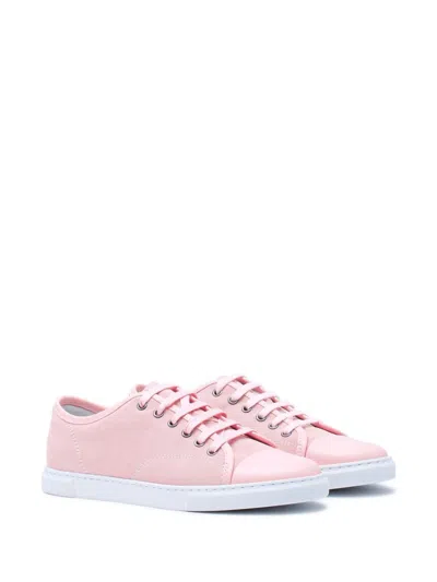 Lanvin Lace-up Low-cut Casual Shoes In 粉色