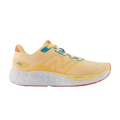 Pre-owned New Balance Wmns Fresh Foam 680v8 'white Peach Coastal Blue' In Yellow