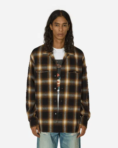 Undercover Checkered Shirt In Brown