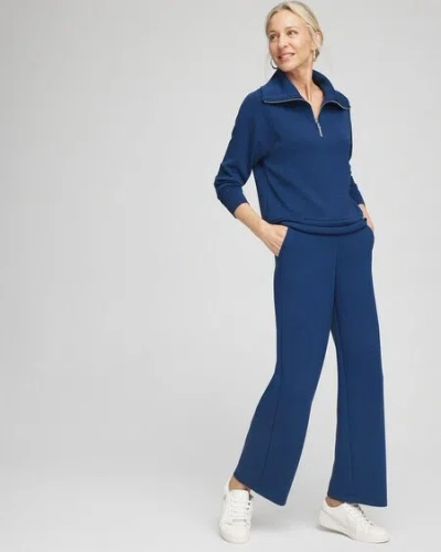 Chico's Wide Leg Scuba Pants In Berry Compote Size 20 |  Zenergy In Berry Compote
