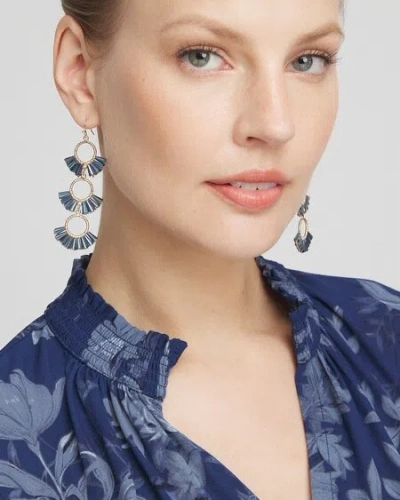 Chico's No Droop™ Blue Triple Drop Earrings |  In Blue