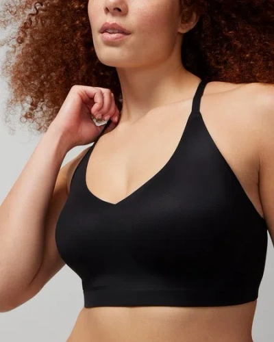 Soma Enbliss Racerback Bralette With Lace Back In Purple Size Large |  In Blackberry Wine