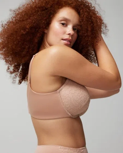 Soma Stunning Push-up Plunge Bra With Lace In Purple Size 40g |  In Blackberry Wine