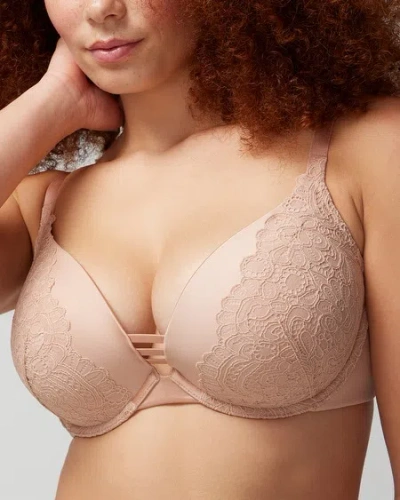 Soma Stunning Push-up Plunge Bra With Lace In Purple Size 40g |  In Blackberry Wine