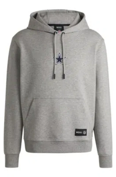 Hugo Boss Boss X Nfl Interlock Hoodie With Special Branding In Cowboys