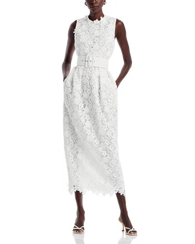 Safiyaa Alani Lace Midi Dress In Ivory