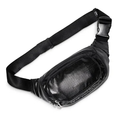 Shop Baggallini On The Go Belt Bag Waist Pack In Black Gloss Ripstop