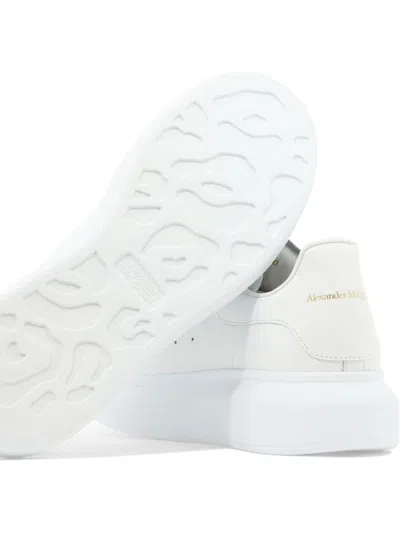 Shop Alexander Mcqueen Oversized Leather Sneakers In White