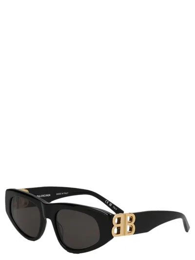 Shop Balenciaga 'dinasty D-frame' Sunglasses In Black