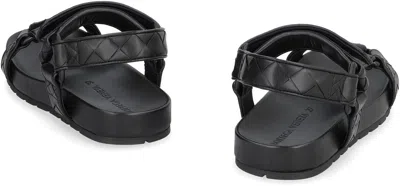 Bottega Veneta Women's Trip Leather Sandals In Black
