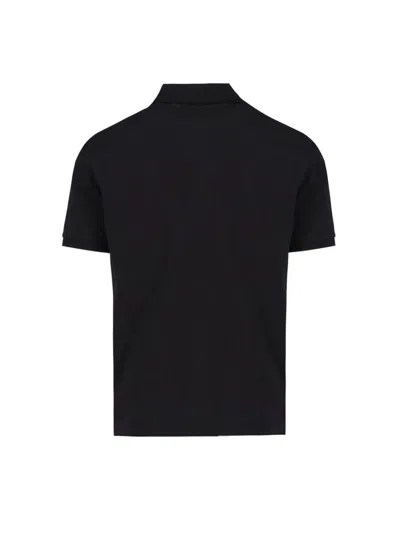 Shop C.p. Company Cotton Piqué Polo Shirt In Black