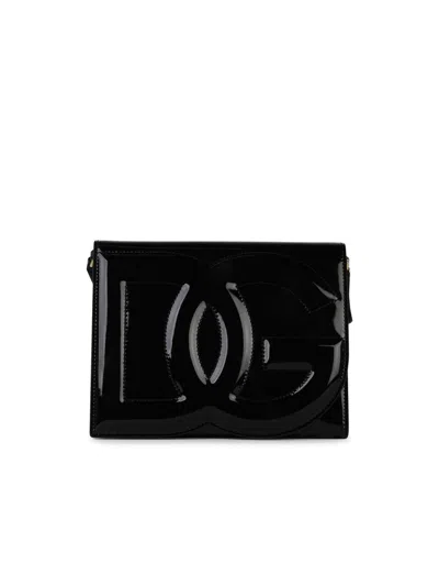 Dolce & Gabbana Dg Logo Leather Bag In Black